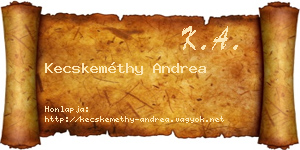 Kecskeméthy Andrea névjegykártya